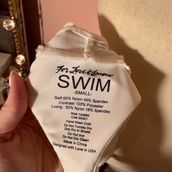 NWOT For Love And Lemons Daiquiri Lace One Piece White Size Small - Picture 6 of 6